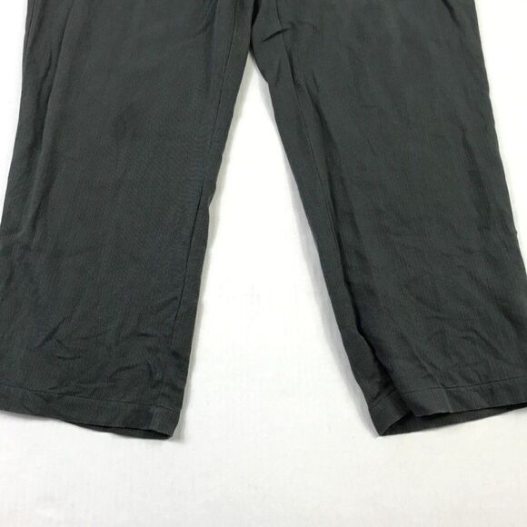 Eileen Fisher Womens 8 Gray Pleated Cropped Pants Straight Leg Mid Rise Workwear - Picture 2 of 12